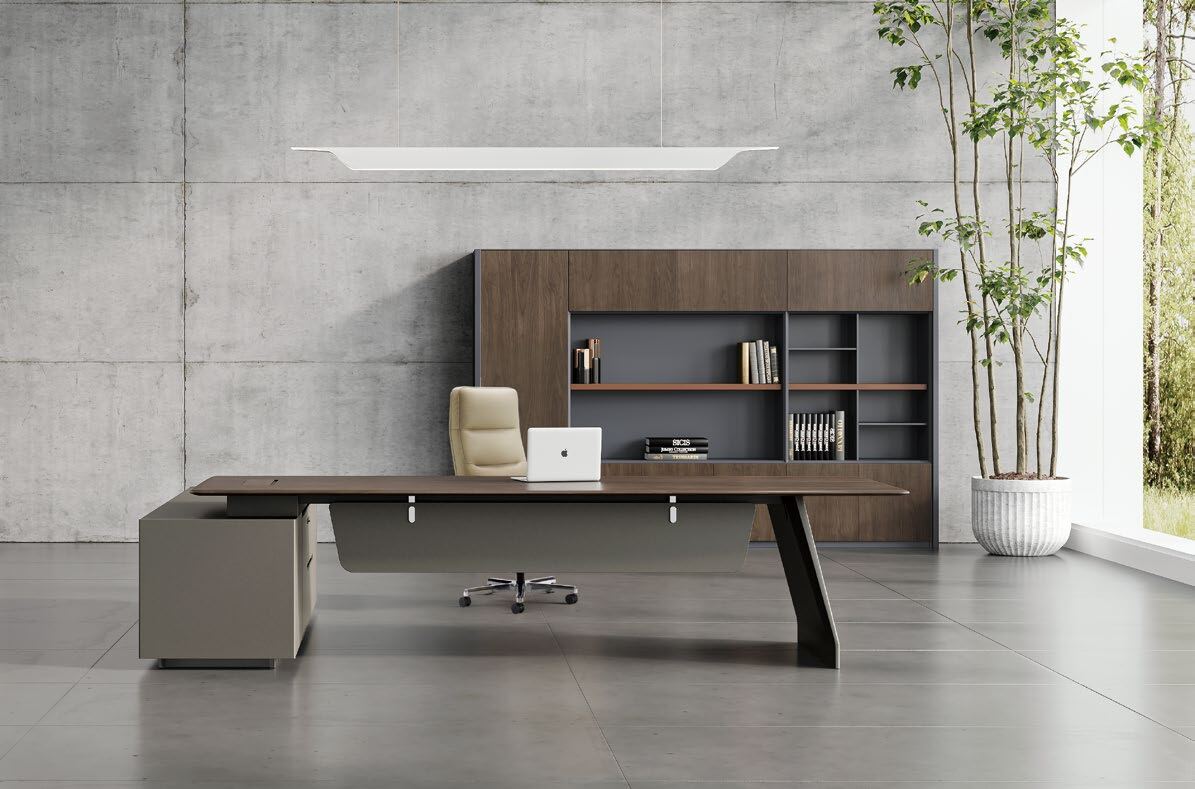 Walnut executive desk